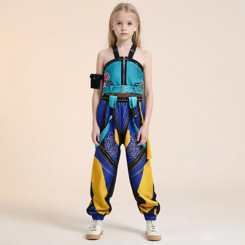 Lotus Pop Hero – K-Pop Fantasy Costume for Girls