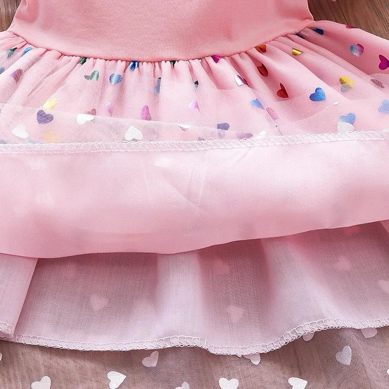 Star Squad Heart Dress – Girls' Pop Star Costume Dress