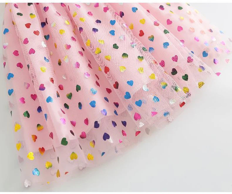 Star Squad Heart Dress – Girls' Pop Star Costume Dress