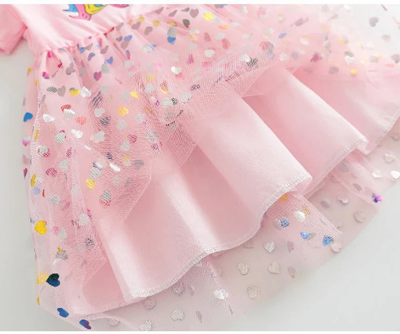 Star Squad Heart Dress – Girls' Pop Star Costume Dress