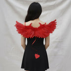 White & Black Feather Angel Wings – Cosplay & Party Props