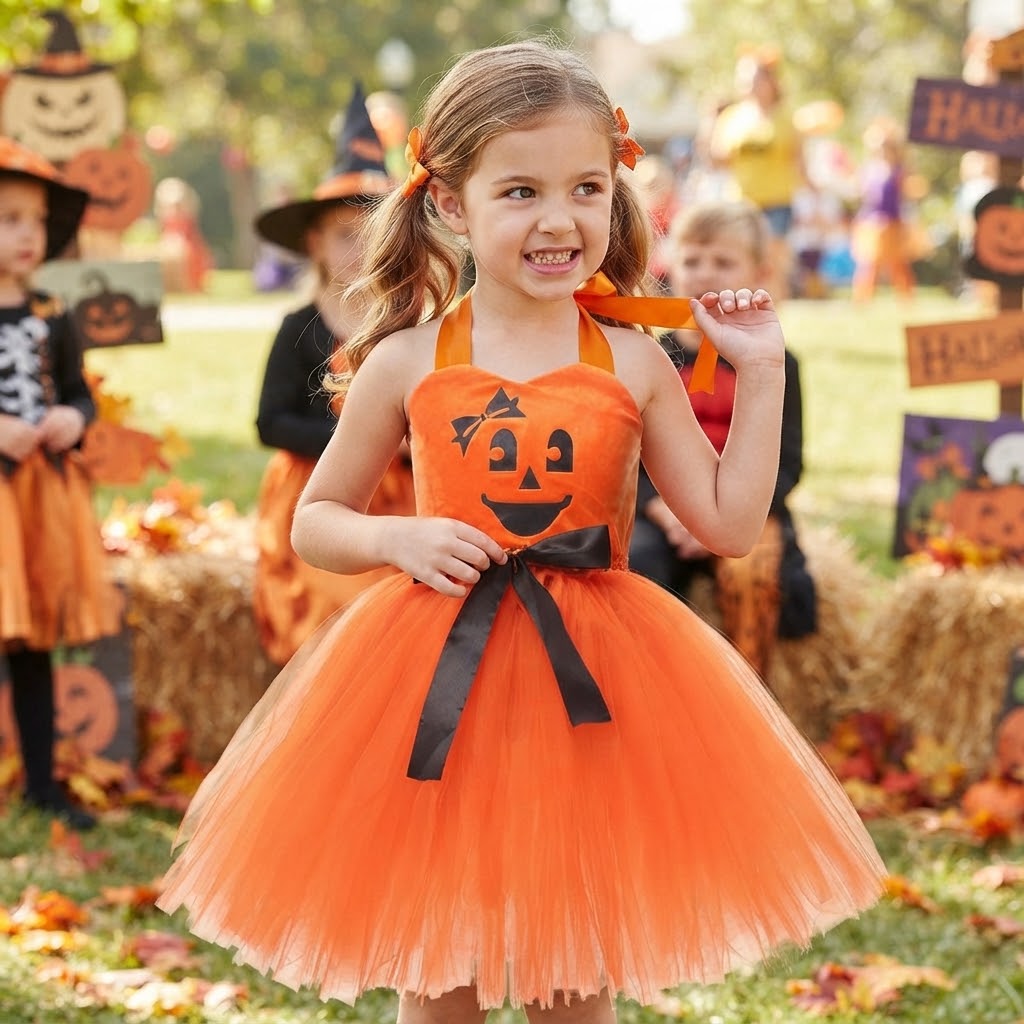 Pumpkin Witch Tutu Dress