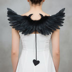 White & Black Feather Angel Wings – Cosplay & Party Props