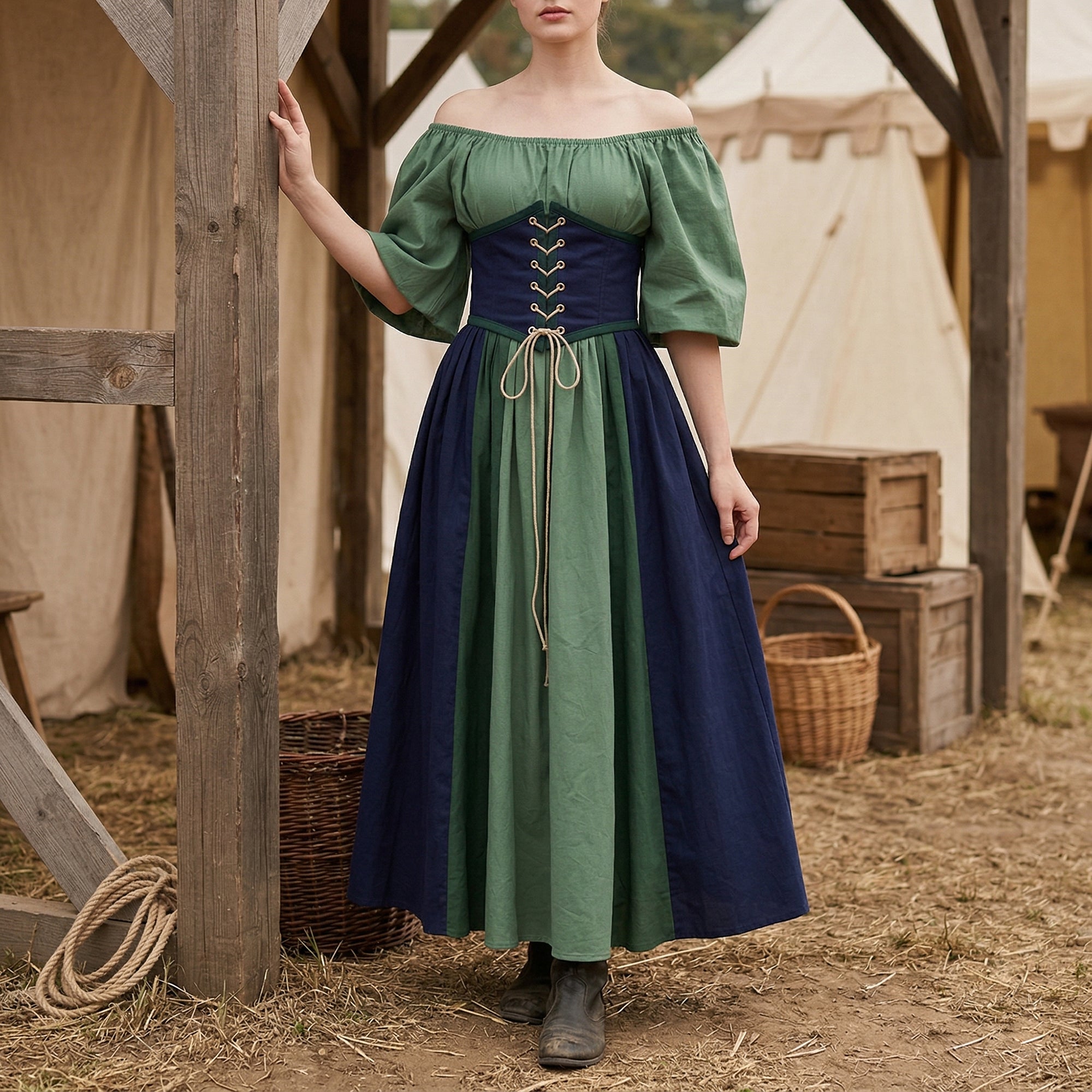 European Medieval Retro Queen Dress – Halloween Costume