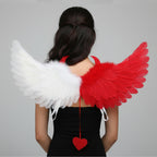 White & Black Feather Angel Wings – Cosplay & Party Props