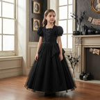 Girls Dark Angel Black Princess Costume with Wings & Accessories