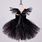 Girls Black & White Villain Costume
