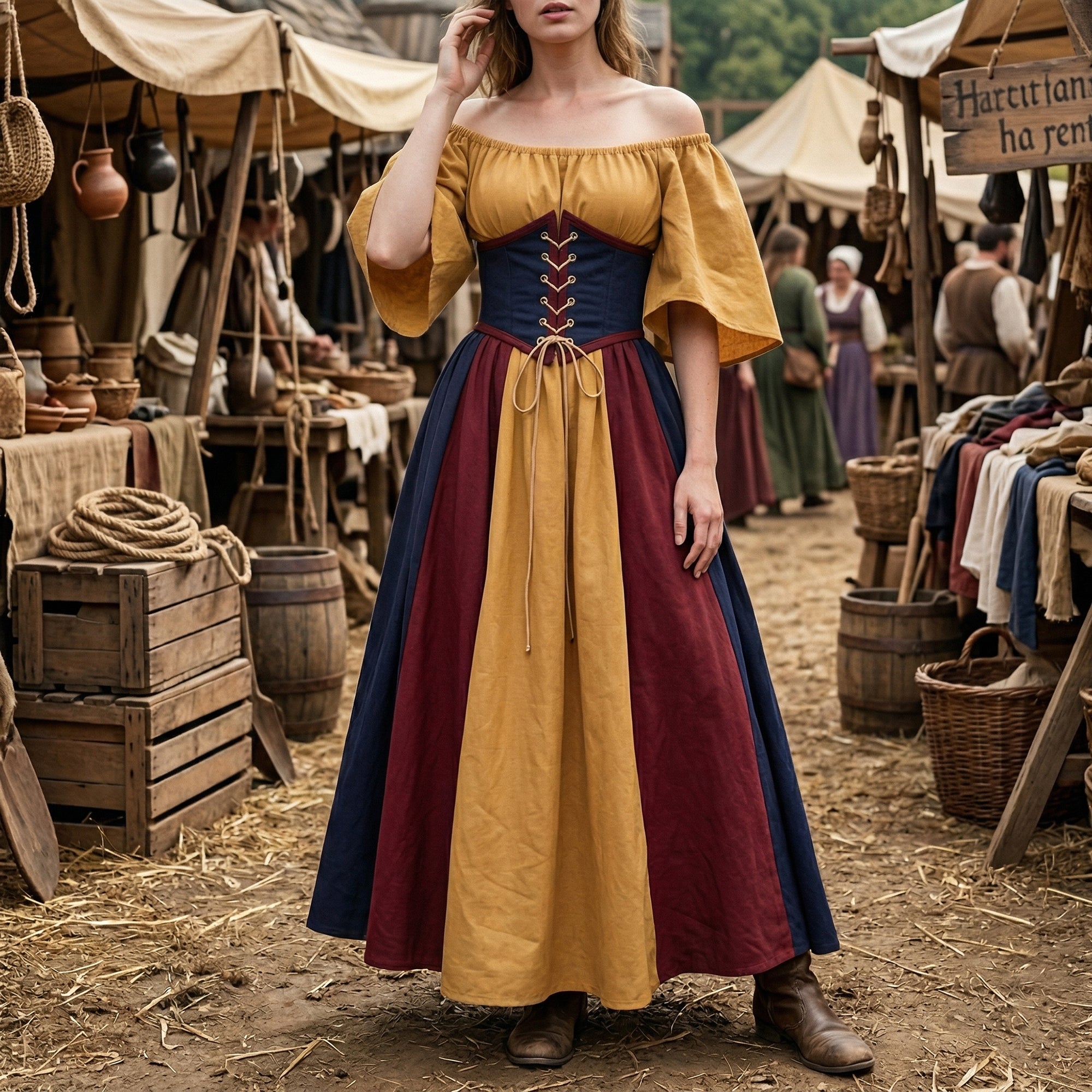 European Medieval Retro Queen Dress – Halloween Costume