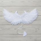White & Black Feather Angel Wings – Cosplay & Party Props