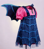 Girls' Vampire Halloween Costume with Bat Wings | Velvet Dress