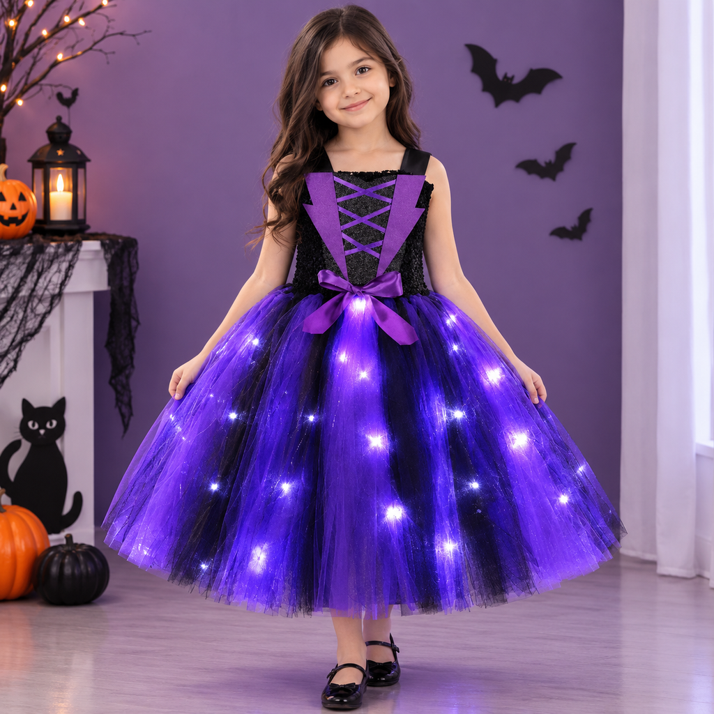Light Up Witch Costume Dress for Girls