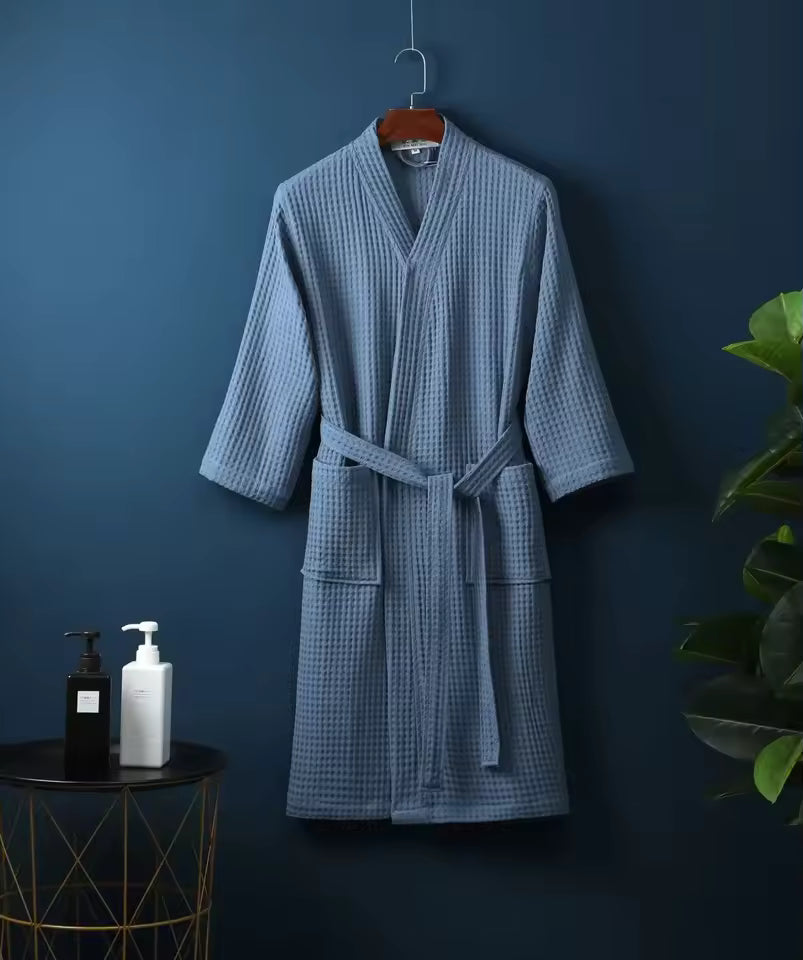Organic Cotton Robe, 4 Layer Muslin Bathrobe, Soft Gauze Spa Robe, – Tunic Costumes