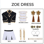 K-Pop Black &amp; Gold Rumi Zoey Mira Cosplay Costume for Women – Halloween, Parties &amp; Role Play