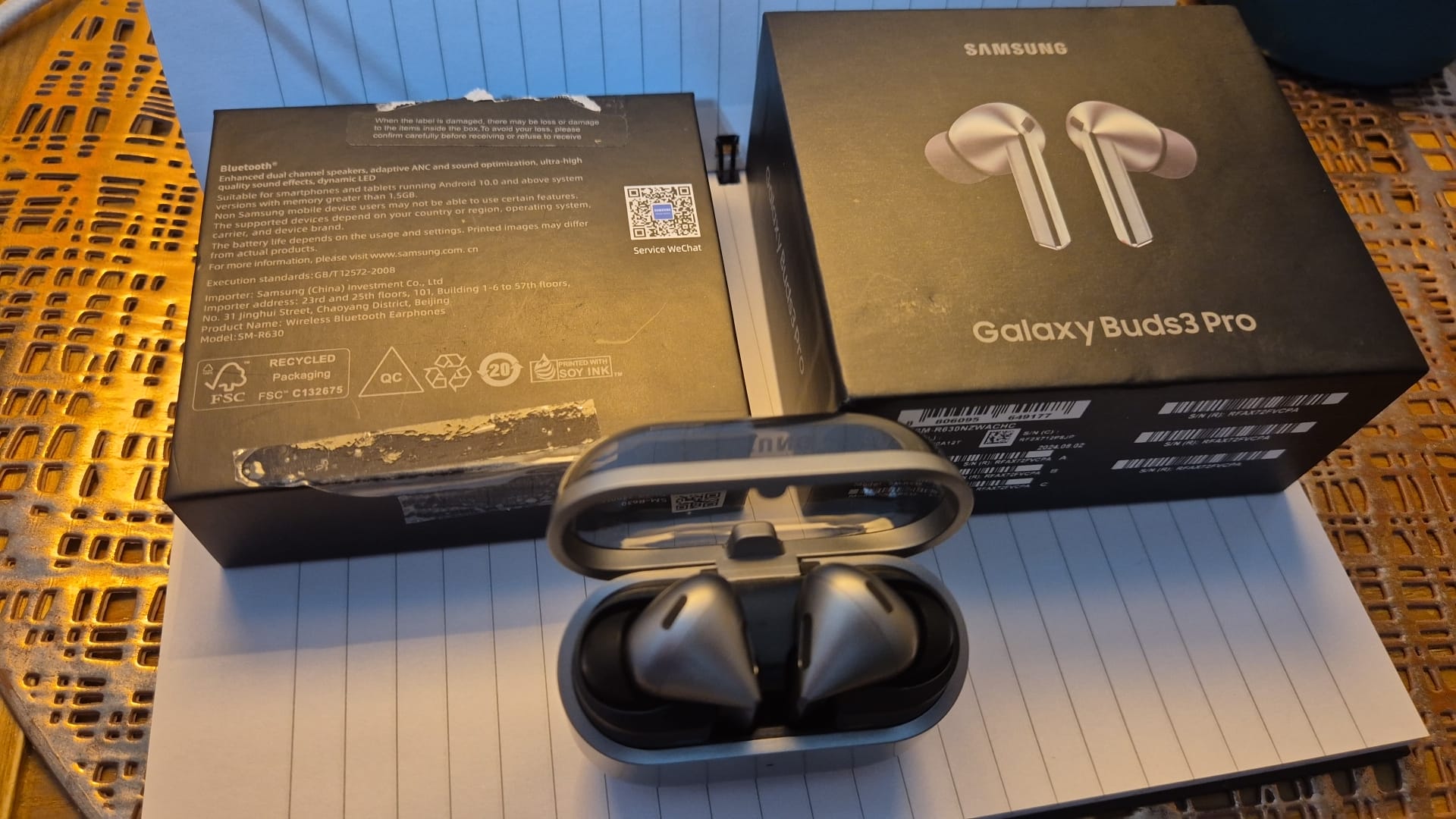 Samsung Galaxy Buds3 Pro True Wireless Bluetooth Earbuds Black SM-R630 (UD)