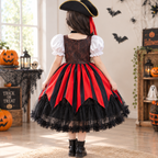 Girls' Pirate Costume Dress with Hat & Eye Patch | Kids Halloween Outfit
