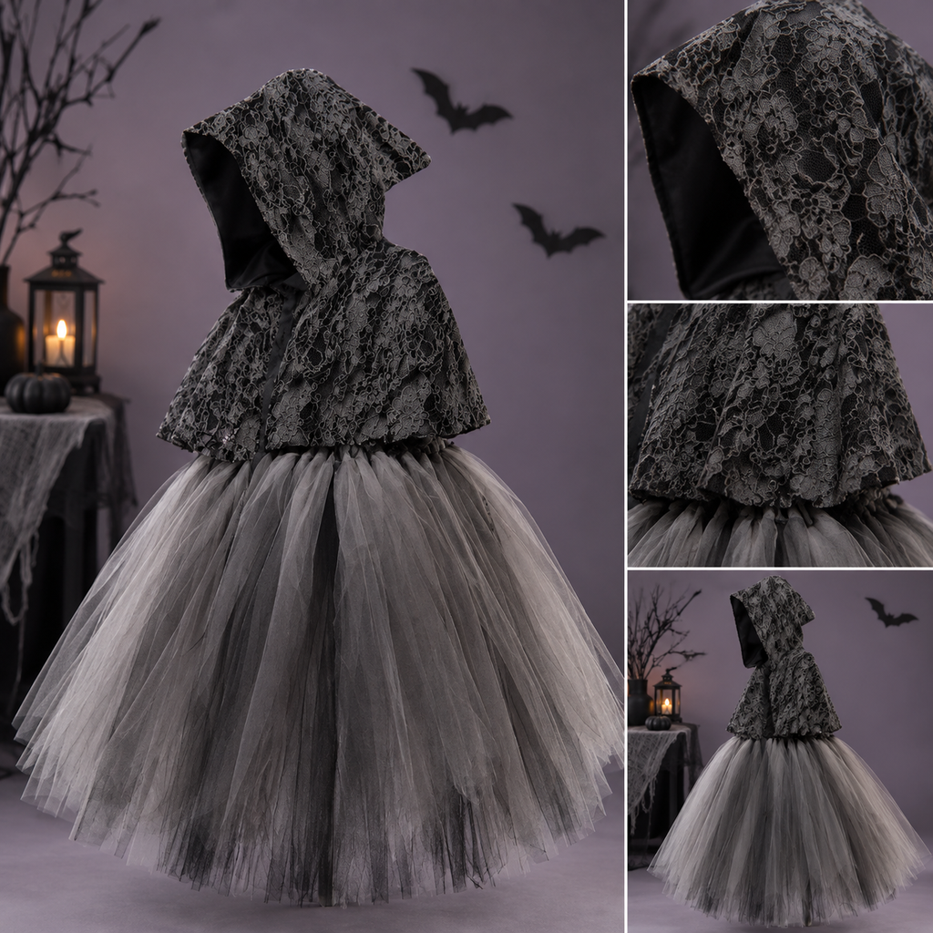Death Grim Reaper Costume Dress for Girls