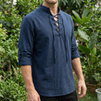 Men's Linen Viking Tunic, Medieval Renaissance Costume Shirt