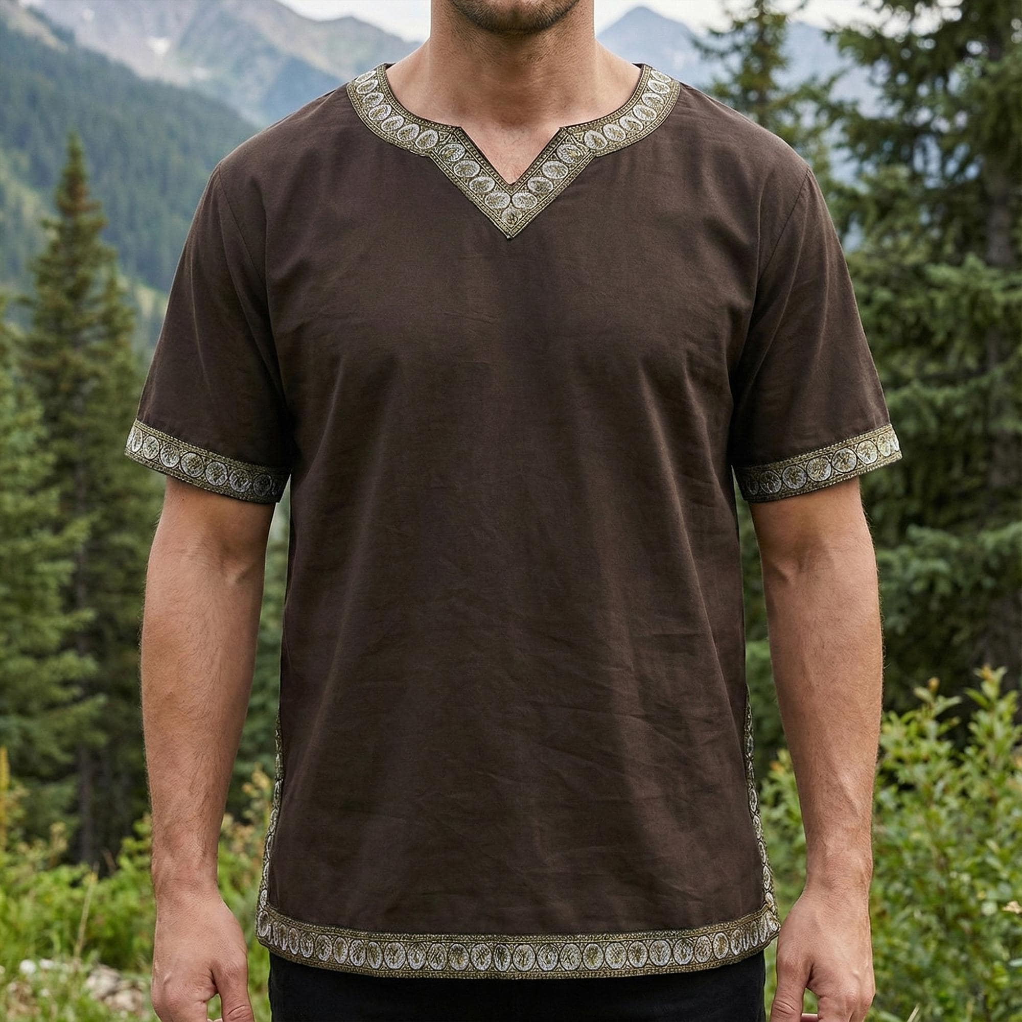 Men's Medieval Viking Tunic, Ren Faire Cosplay, LARP Costume