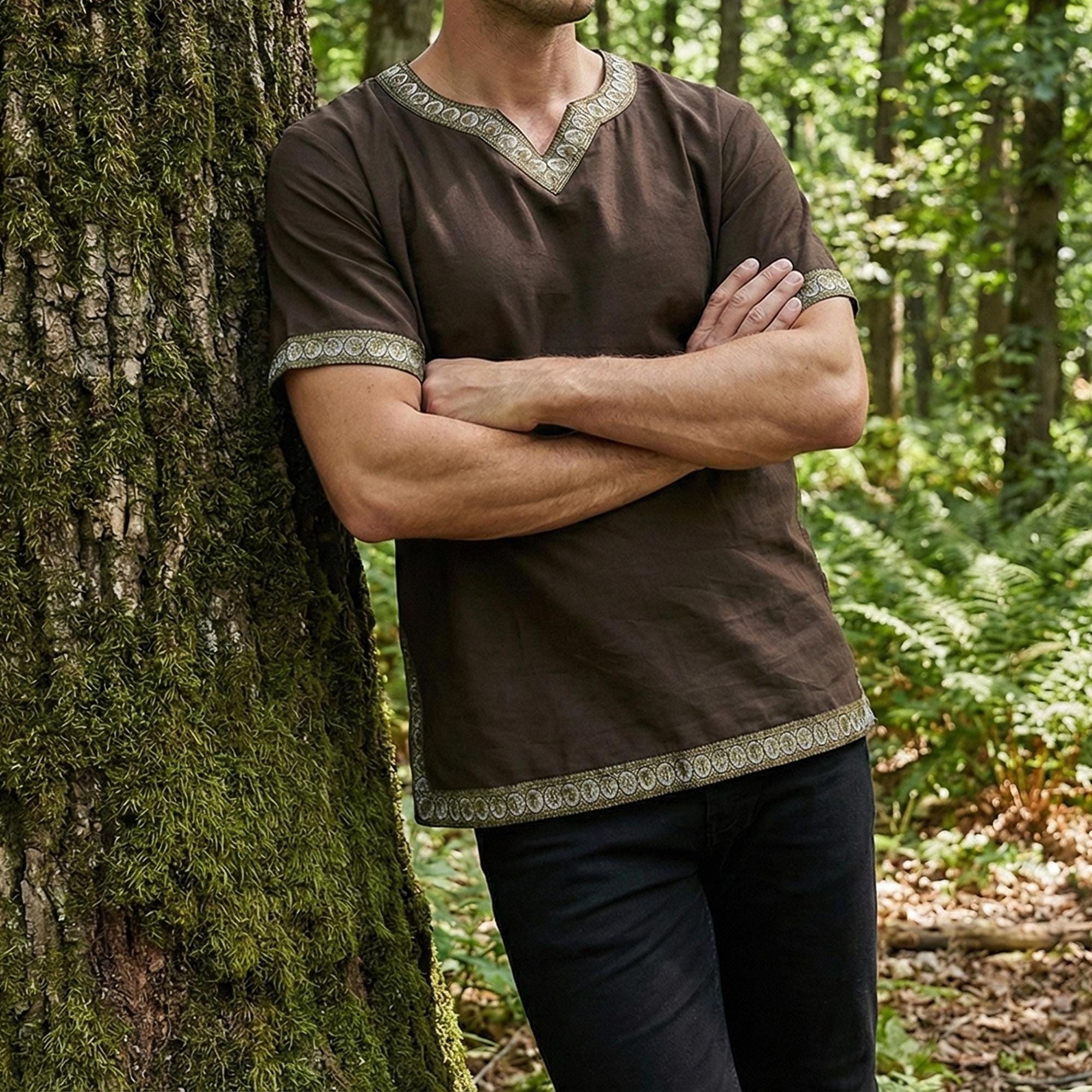 Men's Medieval Viking Tunic, Ren Faire Cosplay, LARP Costume