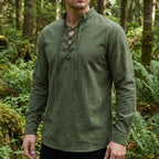 Men's Linen Viking Tunic, Medieval Renaissance Costume Shirt