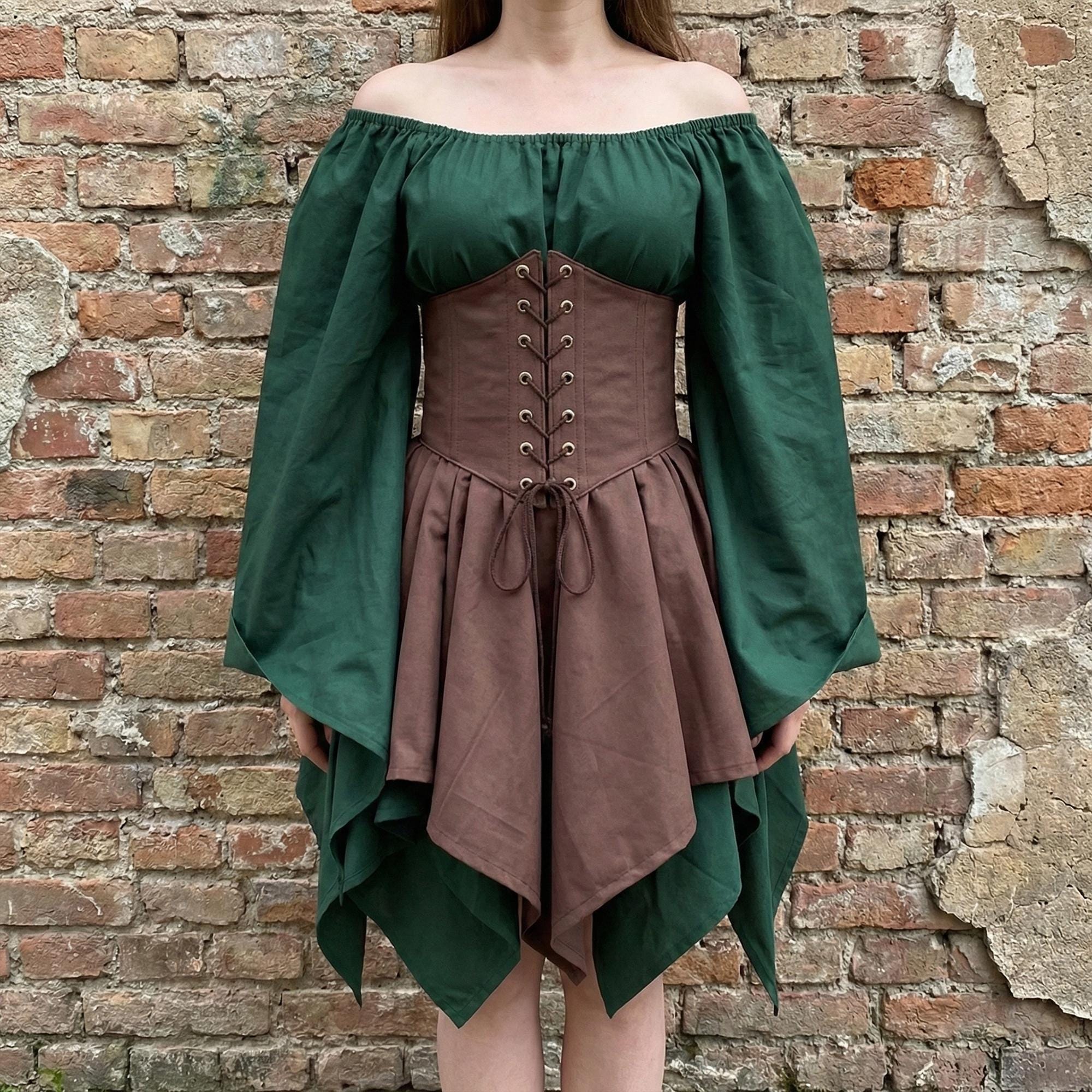 Women’s Viking Medieval Dress, Renaissance Viking Costume, Nordic Warrior Outfit, Larp and Cosplay Gown