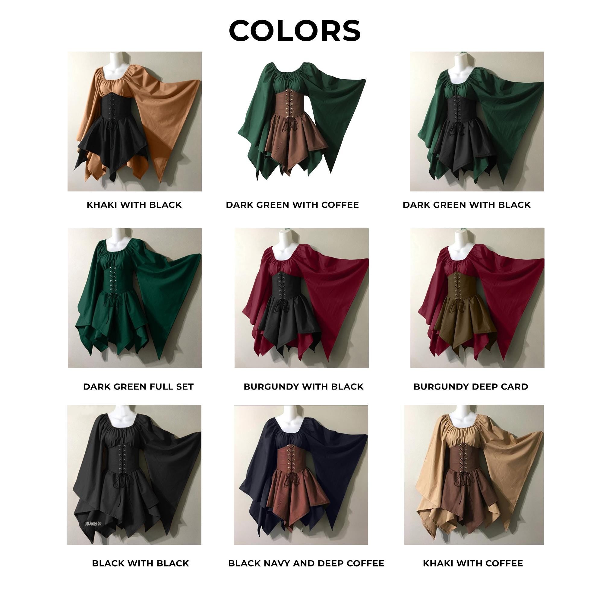 Women’s Viking Medieval Dress, Renaissance Viking Costume, Nordic Warrior Outfit, Larp and Cosplay Gown