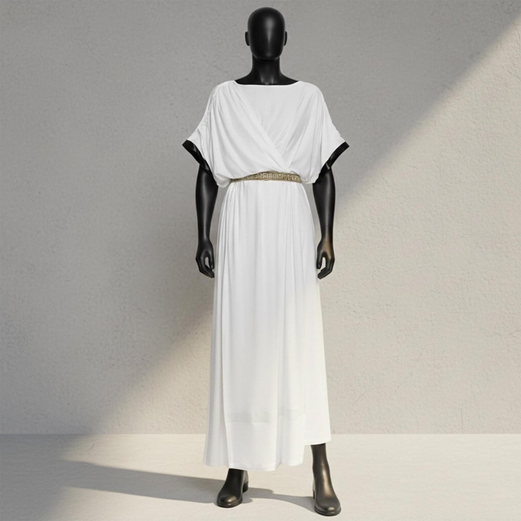 white and gold toga dress Womens White Roman Toga Costume