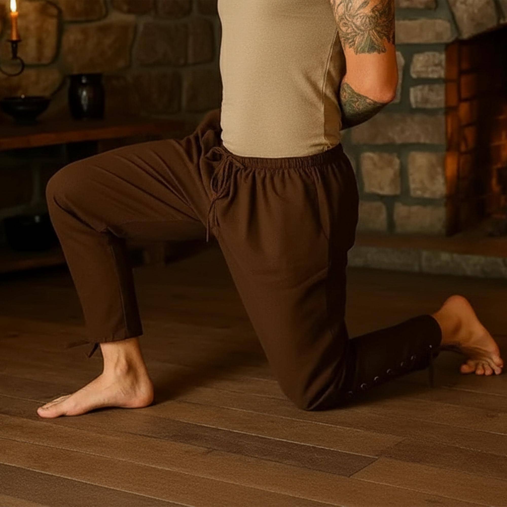 Men's Viking Pants, Medieval Renaissance Trousers, Larp Cosplay