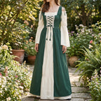 Renaissance Corset Dress, Medieval Fairy Gown for Women, Cottagecore Outfit, Fantasy Larp Costume, Ren Faire Dress, Larp Elf Dress