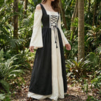 Renaissance Corset Dress, Medieval Fairy Gown for Women, Cottagecore Outfit, Fantasy Larp Costume, Ren Faire Dress, Larp Elf Dress