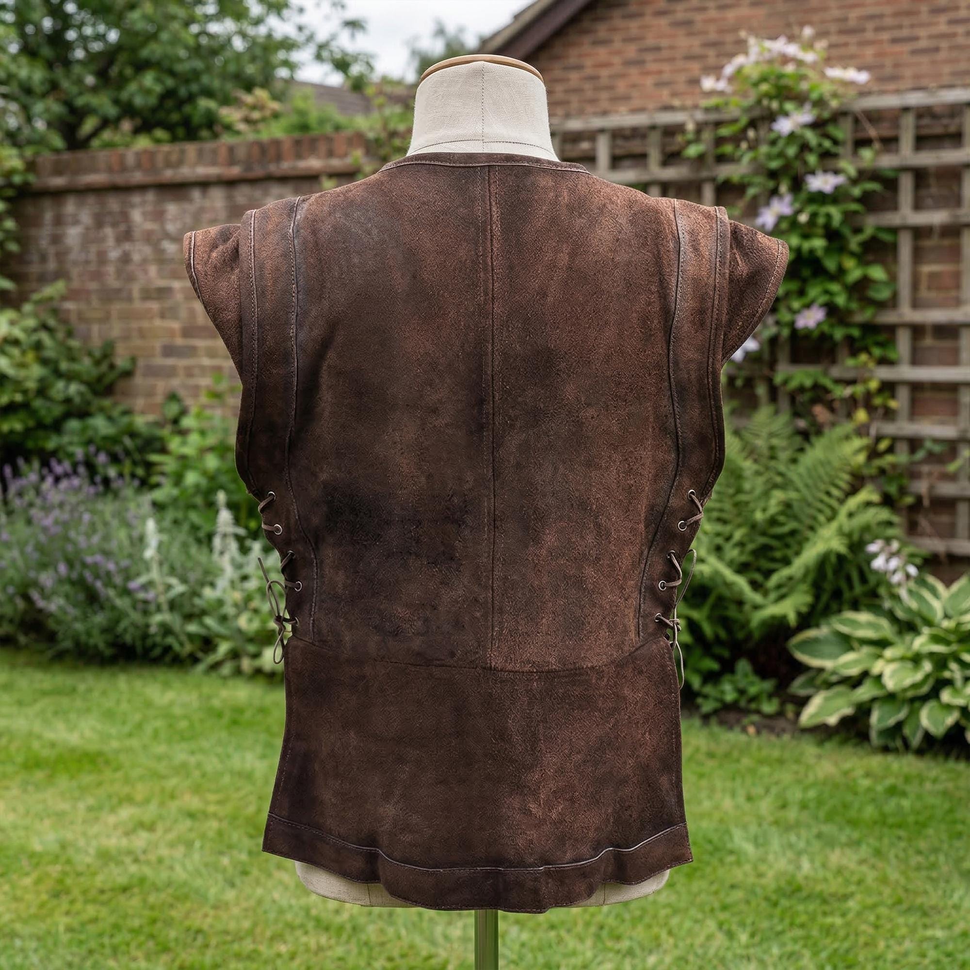 Renaissance Medieval Knight Vest, Gothic Viking Pirate Cosplay for Men, LARP Ren Faire Costume, Steampunk Sleeveless Tunic, Fantasy Outfit