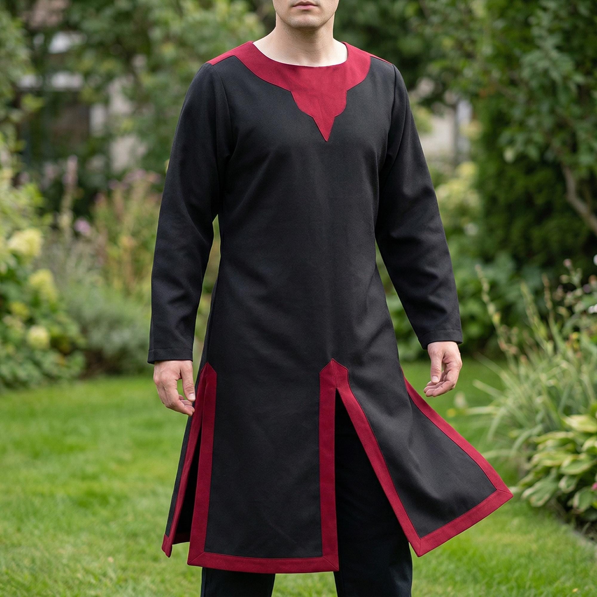 Men's Viking Knight Tunic | Templar Crusader Medieval Costume for LARP & Cosplay