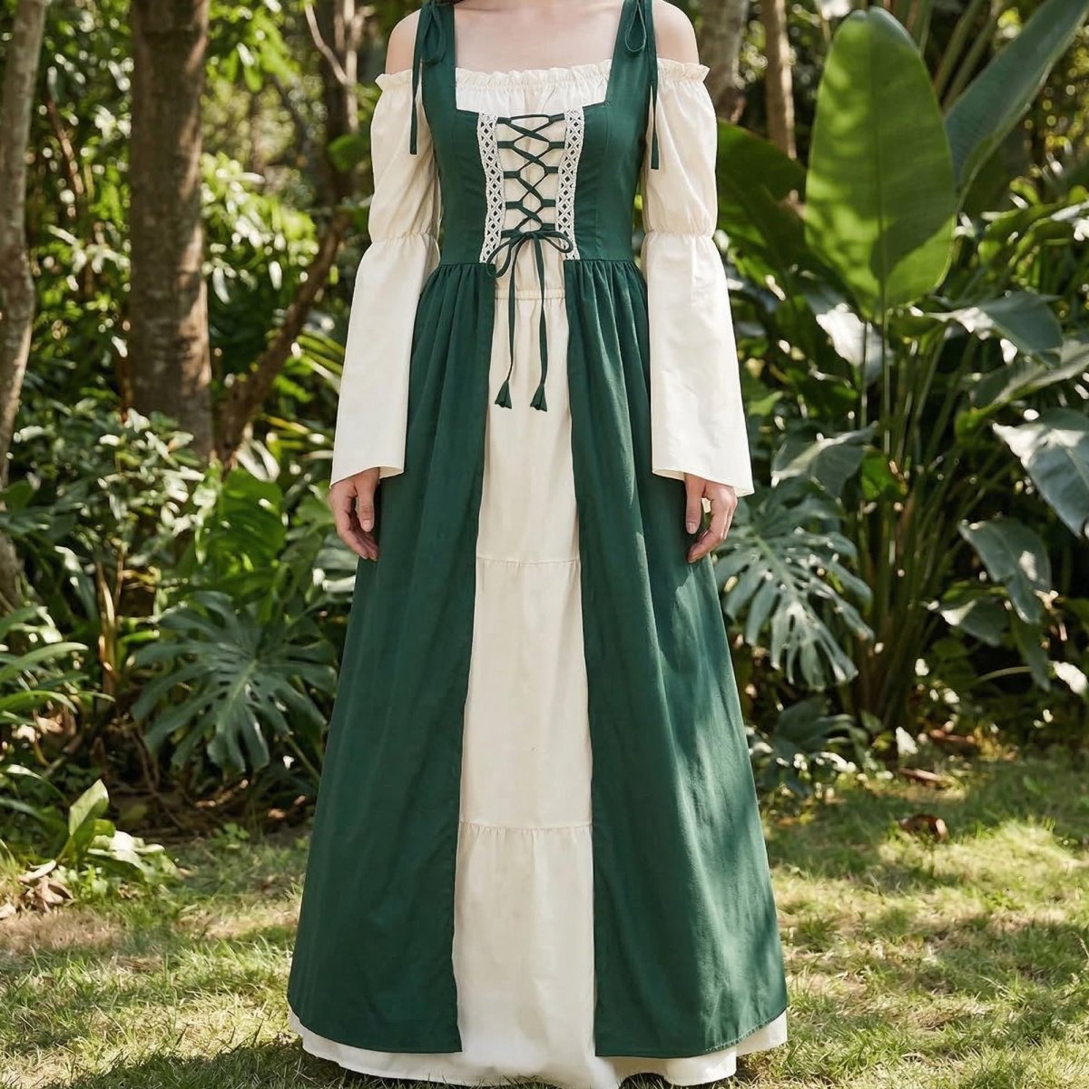 Renaissance Corset Dress, Medieval Fairy Gown for Women, Cottagecore Tunic Costumes Renaissance Corset Dress, Medieval Fairy Gown for Women, Cottagecore Tunic Costumes