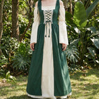 Renaissance Corset Dress, Medieval Fairy Gown for Women, Cottagecore Outfit, Fantasy Larp Costume, Ren Faire Dress, Larp Elf Dress