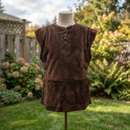 Renaissance Medieval Knight Vest, Gothic Viking Pirate Cosplay for Men, LARP Ren Faire Costume, Steampunk Sleeveless Tunic, Fantasy Outfit