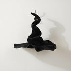 Velvet Twisted Gothic Witch Hat, Halloween Cosplay Costume Accessory