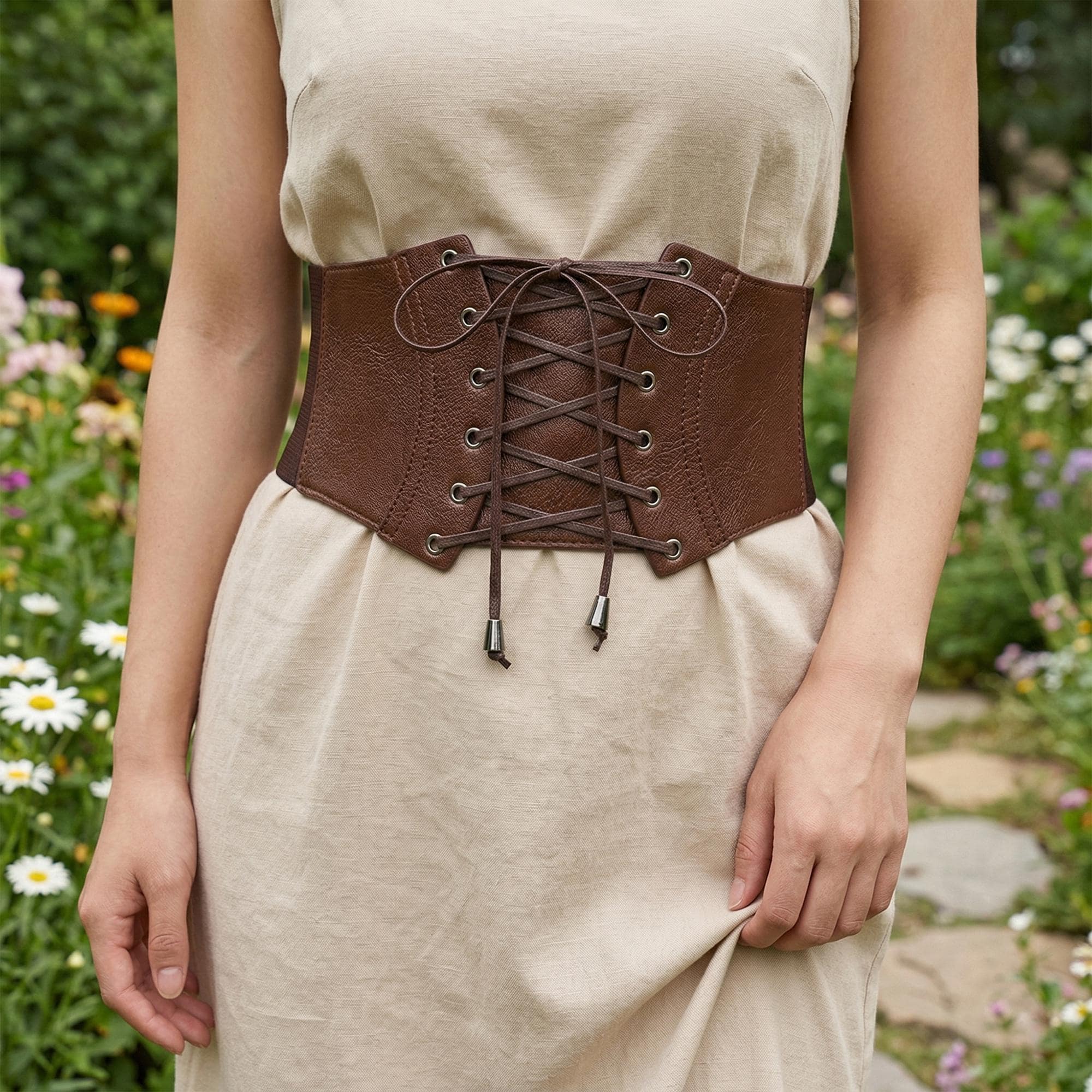 Corset Waist Cincher Belt Plus Size, Faux Leather Lace Up Belt, Medieval Renaissance Costume Belt, Ren Faire LARP Accessory