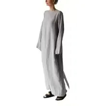 Linen Maxi Dress Women, Oversized Flowy Dress, Long Sleeve Waist Cinching Dress, Soft Washed Linen Outfit, Casual Spring Wear